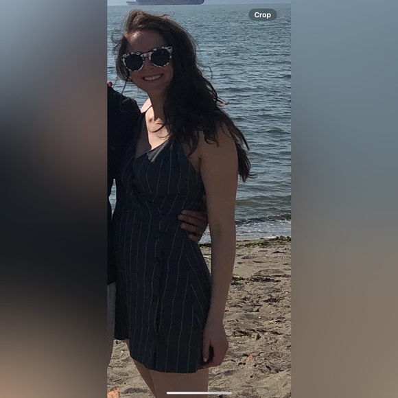 Stripped mini sailor stripes dress with buttons - Picture 11 of 11